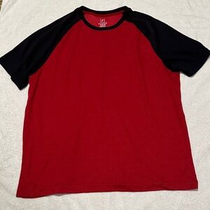 [g] George Men's Short Sleeve Red and Black Raglan T-Shirt Size XL